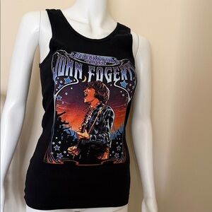 Black Graphic Tank Top